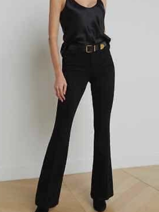 L'AGENCE Denim - L'AGENCE Bell High Rise Flare Jeans In Noir, Size 24, NWT